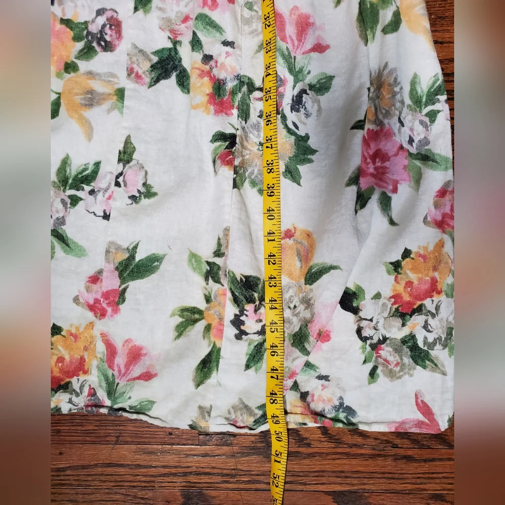 Tach Shisha Linen Floral Maxi Dress Multicolor Size XS - Picture 14 of 15